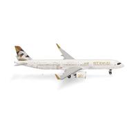 herpa Modellino aereo Etihad Airways Airbus A321neo - 20th anniversary - A6-AEN, miniatura in scala 1:500, da collezione, senza supporto, in metallo