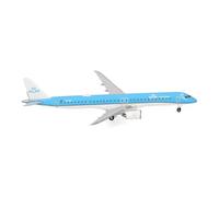 herpa Modellino aereo KLM Cityhopper Embraer E195-E2, miniatura scala 1:500, pezzo da collezione, modello senza supporto, metallo