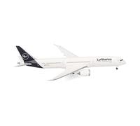 herpa Modellino aereo Lufthansa Boeing 787-9 Dreamliner, miniatura scala 1:500, pezzo da collezione, modello senza supporto, metallo