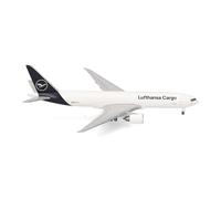 Herpa Modellino aereo Lufthansa Cargo Boeing 777F, miniatura in scala 1:500, pezzo da collezione, modello di aereo senza base, metallo