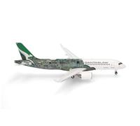 herpa Modellino aereo QantasLink Airbus A220-300 - Flying Art Series/Minyma Kutjara Tjukurpa, miniatura in scala 1:200, pezzo da collezione, modello senza supporto, metallo