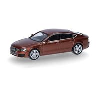 Herpa Modellino Auto Audi A7, marrone Ipanema, scala 1:87 | Miniatura fedele per collezionisti e appassionati di modellismo dai 14 anni, pezzo da collezione in plastica, Made in Germany
