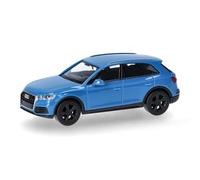 Herpa Modellino auto Audi Q5, turboblu, miniatura in scala 1:87, pezzo da collezione, Made in Germany, modello in plastica