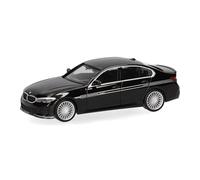 herpa Modellino auto BMW Alpina B3 (F20) berlina, nero, scala 1:87, pezzo da collezione, Made in Germany, plastica Modello in miniatura, 420976-003