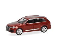 herpa modellino auto Mercedes Audi Q7, rosso matador, miniatura in scala 1:87, da collezione, Made in Germany, modello in plastica