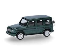 herpa Modellino auto Mercedes-Benz Classe G (W465), miniatura scala 1:87, pezzo da collezione, Made in Germany, modello in plastica, colore: verde smeraldo metallizzato