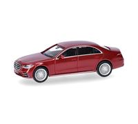 Herpa Modellino auto Mercedes-Benz Classe S (V223), rosso Patagonia, miniatura in scala 1:87, pezzo da collezione, Made in Germany, modello in plastica