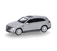 Herpa Modellino auto Mercedes-Benz EQC AMG, grigio segnale, miniatura in scala 1:87, pezzo da collezione, Made in Germany, modello in plastica