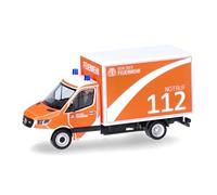 herpa modellino auto Mercedes-Benz Sprinter 18 furgone Vigili del fuoco di Berlino, miniatura in scala 1:87, pezzo da collezione, Made in Germany, modello in plastica.