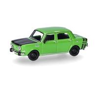Herpa Modellino auto Simca Rallye II, giallo-verde, miniatura in scala 1:87, pezzo da collezione, Made in Germany, modello in plastica