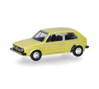 herpa Modellino auto VW Golf I, giallo brillante TT, scala 1:120, pezzo da collezione, Made in Germany, plastica Modello in miniatura, 066600-002