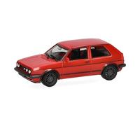 herpa Modellino auto VW Golf II GTI, rosso tornado, scala 1:87, pezzo da collezione, Made in Germany, plastica Modello in miniatura, 430838-005