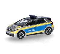 herpa Modellino auto VW ID.3 Polizia Amburgo, miniatura scala 1:87, pezzo da collezione, Made in Germany, modello in plastica