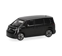 herpa modellino auto VW ID. Buzz, nero, miniatura in scala 1:87, da collezione, Made in Germany, modello in plastica