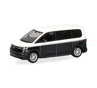 Herpa Modellino auto VW Multivan Bi-Color, bianco candy/starlight blue, miniatura in scala 1:87, pezzo da collezione, Made in Germany, modello in plastica