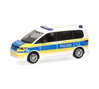 herpa modellino auto VW Multivan Polizia Bassa Sassonia, miniatura in scala 1:87, da collezione, Made in Germany, modello in plastica