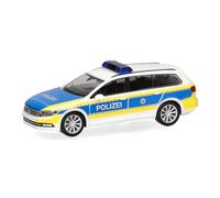Herpa Modellino auto VW Passat Variant "Polizei Bremen", miniatura in scala 1:87, pezzo da collezione, Made in Germany, modello in plastica