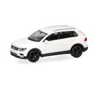Herpa Modellino auto VW Tiguan, oryxwhite, miniatura in scala 1:87, pezzo da collezione, Made in Germany, modello in plastica