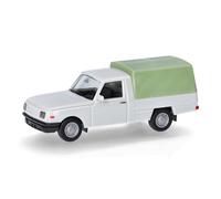 Herpa Modellino auto Wartburg 353 Trans ’85 con telone, grigio chiaro, miniatura in scala 1:87, pezzo da collezione, Made in Germany, modello in plastica