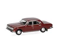 herpa modellino auto Wolga M24, rosso vino (scala TT), miniatura in scala 1:120, da collezione, Made in Germany, modello in plastica