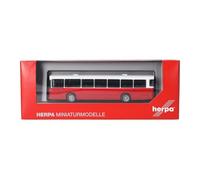 Herpa Modellino autobus MAN Büssing SÜ 210, rosso/bianco, miniatura in scala 1:87, pezzo da collezione, Made in Germany, plastica