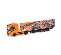 herpa modellino camion DAF XG+ autocarro frigorifero Kay Krämer, miniatura in scala 1:87, pezzo da collezione, Made in Germany, plastica
