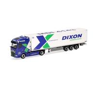herpa Modellino camion DAF XG autotreno frigorifero Dixon, miniatura in scala 1:87, da collezione, Made in Germany, in plastica