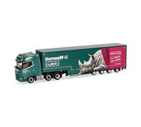 Herpa Modellino camion DAF XG+ semirimorchio volume "Dornseiff", miniatura in scala 1:87, pezzo da collezione, Made in Germany, plastica