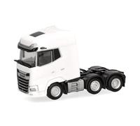 herpa Modellino camion DAF XG+ trattore stradale 3 assi, bianco, miniatura scala 1:87, pezzo da collezione, Made in Germany, plastica