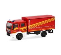 Herpa Modellino camion MAN TGM MzKW "Vigili del fuoco", miniatura in scala 1:87, pezzo da collezione, Made in Germany, plastica