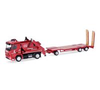 herpa Modellino Camion Mercedes-Benz Arocs camion ribaltabile AK12 con rimorchio TU3 Küchler, Miniatura in scala 1:87, pezzo da collezione, Made in Germany, plastica