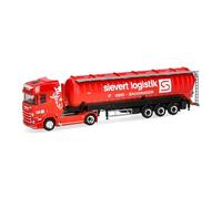Herpa Modellino camion Scania CS 20 HD semirimorchio silo aspirante "Sievert Logistik", miniatura in scala 1:87, pezzo da collezione, Made in Germany, plastica
