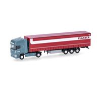 herpa modellino camion Scania R TL telone con rimorchio Planzer (Svizzera/Dietikon), scala 1:160, pezzo da collezione, Made in Germany, plastica Modello in miniatura, Multicolore, 066860