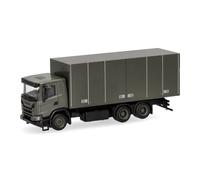 Herpa Modellino camion Scania XT17 furgone 3 assi Esercito svedese miniatura in
