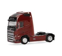Herpa Modellino camion Volvo FH16 GL XL 2020 trattore 2 assi, rosso vino, miniatura in scala 1:87, pezzo da collezione, Made in Germany, plastica