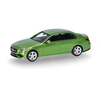 herpa Modellino d'auto Mercedes-Benz Classe C Berlina, Green Hell, miniatura in scala 1:87, pezzo da collezione, Made in Germany, modello in plastica