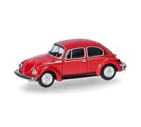 herpa Modellino d'auto VW Käfer 1303 "CITY, rosso ibiza, miniatura in scala 1:87, pezzo da collezione, Made in Germany, modello in plastica