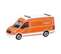 Herpa Modellino furgone MAN TGE tetto alto "Vigili del fuoco aziendali Porsche Stoccarda", miniatura in scala 1:87, pezzo da collezione, Made in Germany, plastica