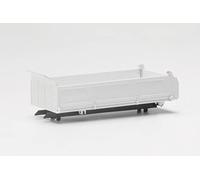 herpa Modellino Meiller a 4 assi con cassone ribaltabile in 2 pezzi, fedele all'originale in scala 1:87, modellino di autocarro, oggetto da collezione per il modellismo