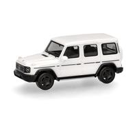 herpa Modellino Mercedes-Benz G 580 con tecnologia EQ (N465), bianco, scala 1:87, pezzo da collezione, Made in Germany, modello in plastica