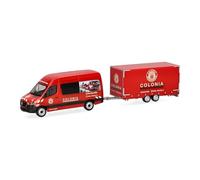 Herpa 098618 - 1/87 MB Sprinter '18 Halbbus Alto Con Rimorchio Tandem "Colonia"