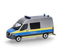herpa Modellino Mercedes-Benz Sprinter 18 minibus tetto alto Polizei Schleswig-Holstein, scala 1:87, pezzo da collezione, Made in Germany, modello in plastica