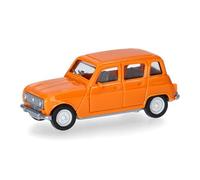 Herpa modellino Renault R4, miniatura in scala 1:87, pezzo da collezione, Made in Germany, modello in plastica, arancione andalou