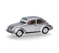 herpa Modellino VW Käfer 1303, miniatura in scala 1:87, pezzo da collezione, fatto in Germania, modello in plastica, colore: argento metallizzato