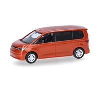 herpa Modellino VW Multivan, arancione energetico metallizzato, scala 1:87, pezzo da collezione, Made in Germany, modello in plastica