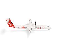 herpa modello aereo QantasLink Bombardier Q400 Dasher-8", miniatura in scala 1:200, pezzo da collezione, senza supporto, metallo
