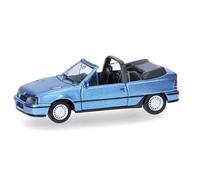 herpa modello auto Opel Kadett E Gsi Cabrio, miniatura in scala 1:87, pezzo da collezione, Made in Germany, plastica, colore: blu laser metallizzato