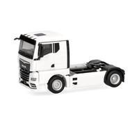 Herpa modello camion MAN TGX GN trattore stradale 2 assi, bianco, miniatura in scala 1:87, pezzo da collezione, Made in Germany, plastica