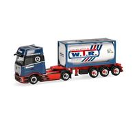 Herpa modello camion Mercedes-Benz Actros L ProCabin Gigaspace autoarticolato con container cisterna 20ft "Bermes", miniatura in scala 1:87, pezzo da collezione, Made in Germany, plastica