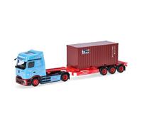 Herpa modello camion Mercedes-Benz eActros ProCabin BigSpace autoarticolato container 20 ft "Frankenbach", miniatura in scala 1:87, pezzo da collezione, Made in Germany, plastica